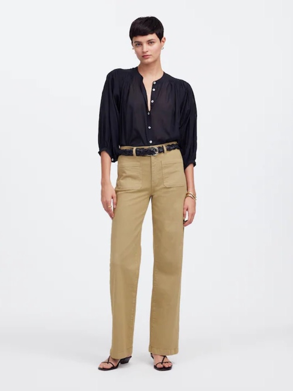 Madewell The Emmett Wide-Leg Pant: Patch Pocket Edition